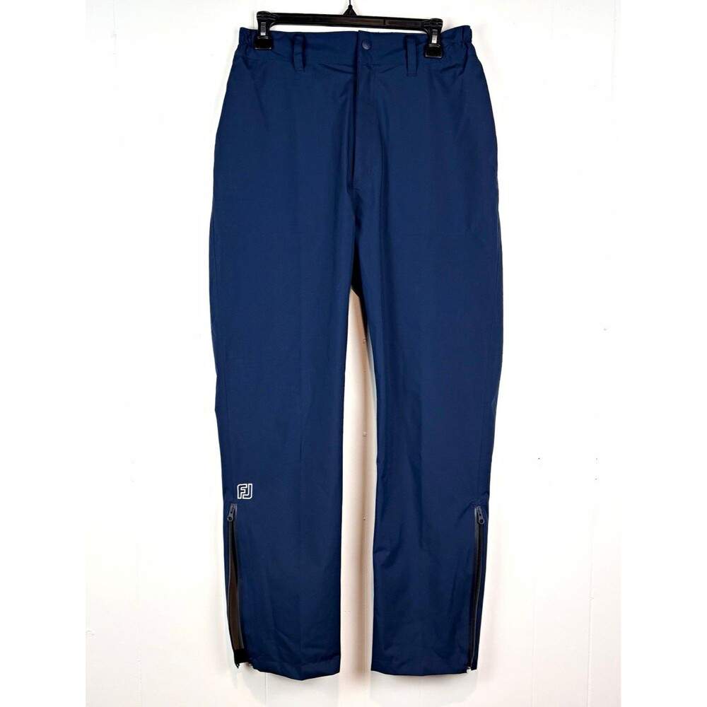FootJoy Hydrolite Mens Navy Blue Golf Rain Pants Waterproof Ankle Zip Sz Med